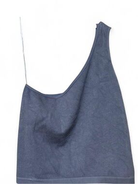 Asymmetric One-Shoulder Ribbed Crop Top